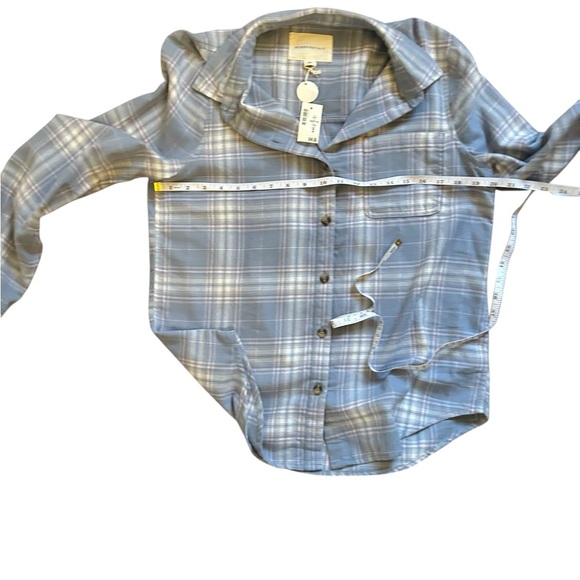 Aeropostale Super Soft Blue Plaid Flannel Short Size M New With Tags - Picture 8 of 14